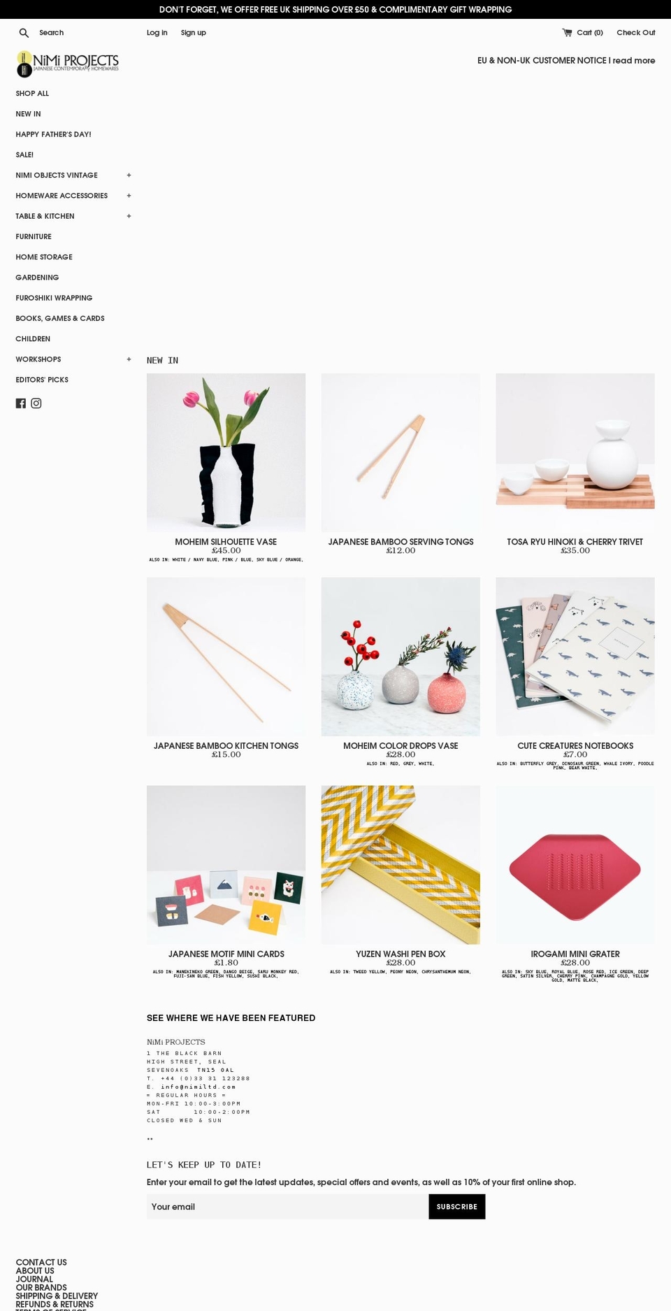 nimiltd.com shopify website screenshot