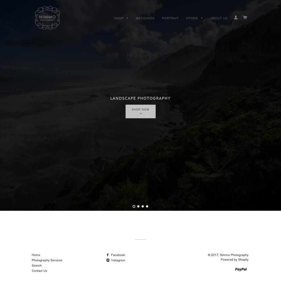 nimmophoto.com shopify website screenshot