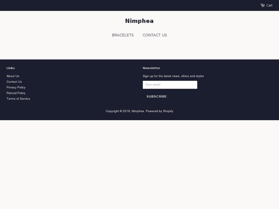 nimphea.com — Shopify storefront screenshot