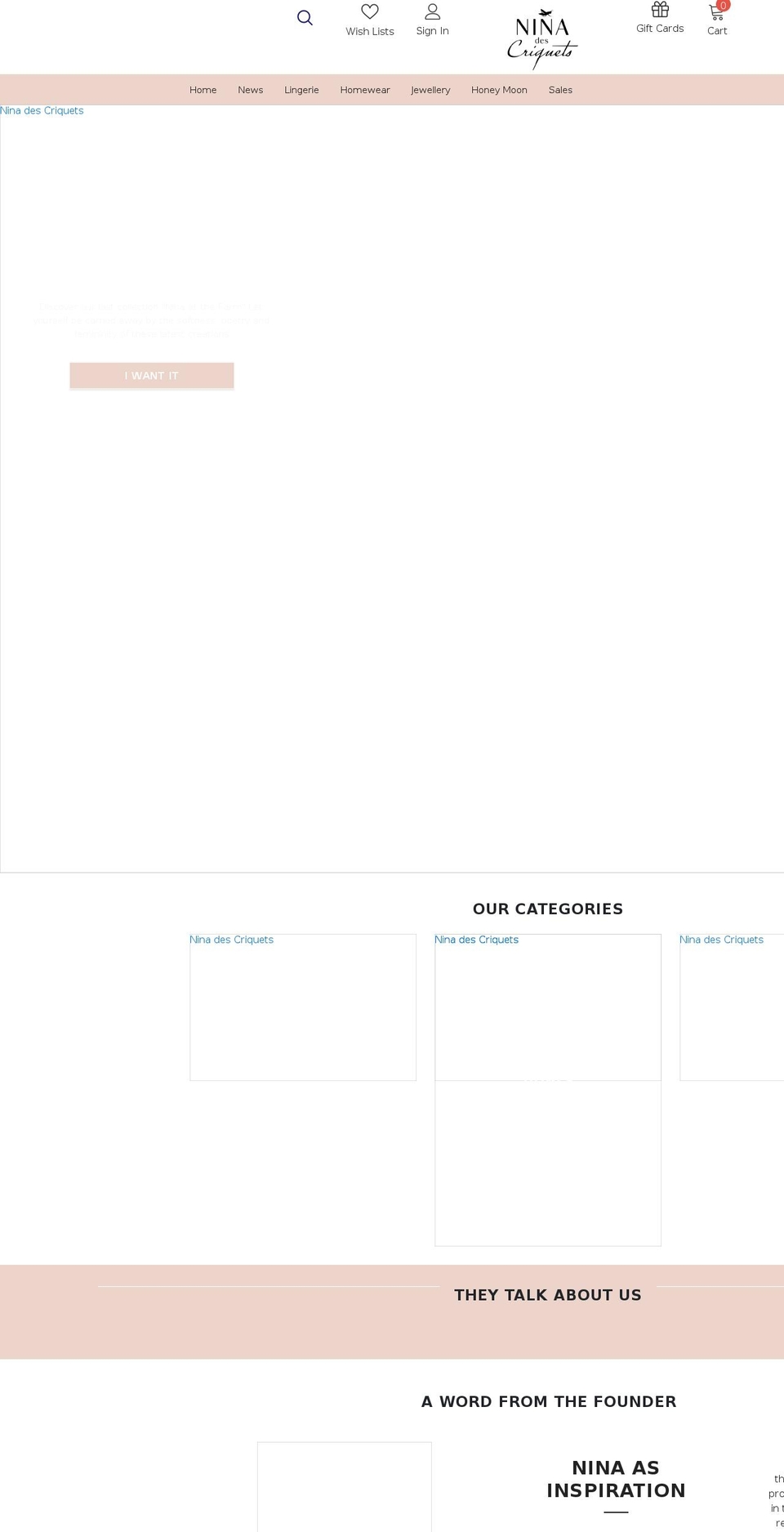 ninadescriquets.com shopify website screenshot