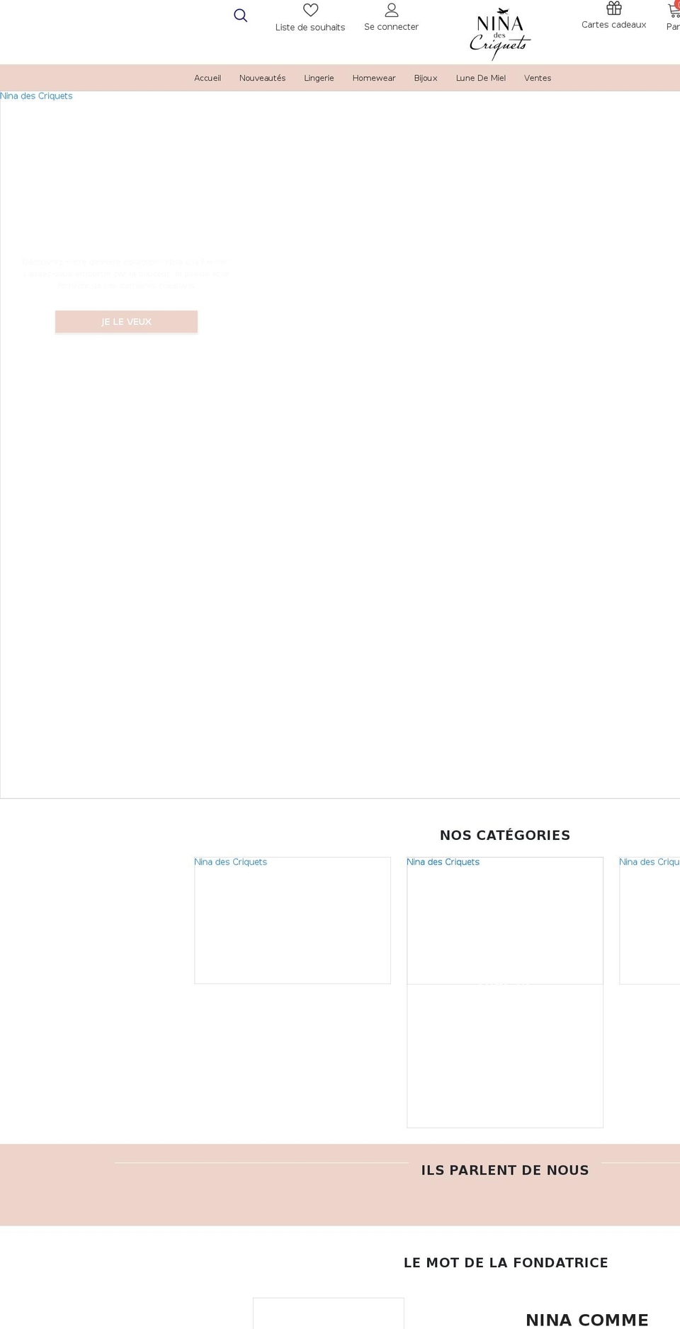 Theme -- Shopify theme site example ninadescriquets.fr