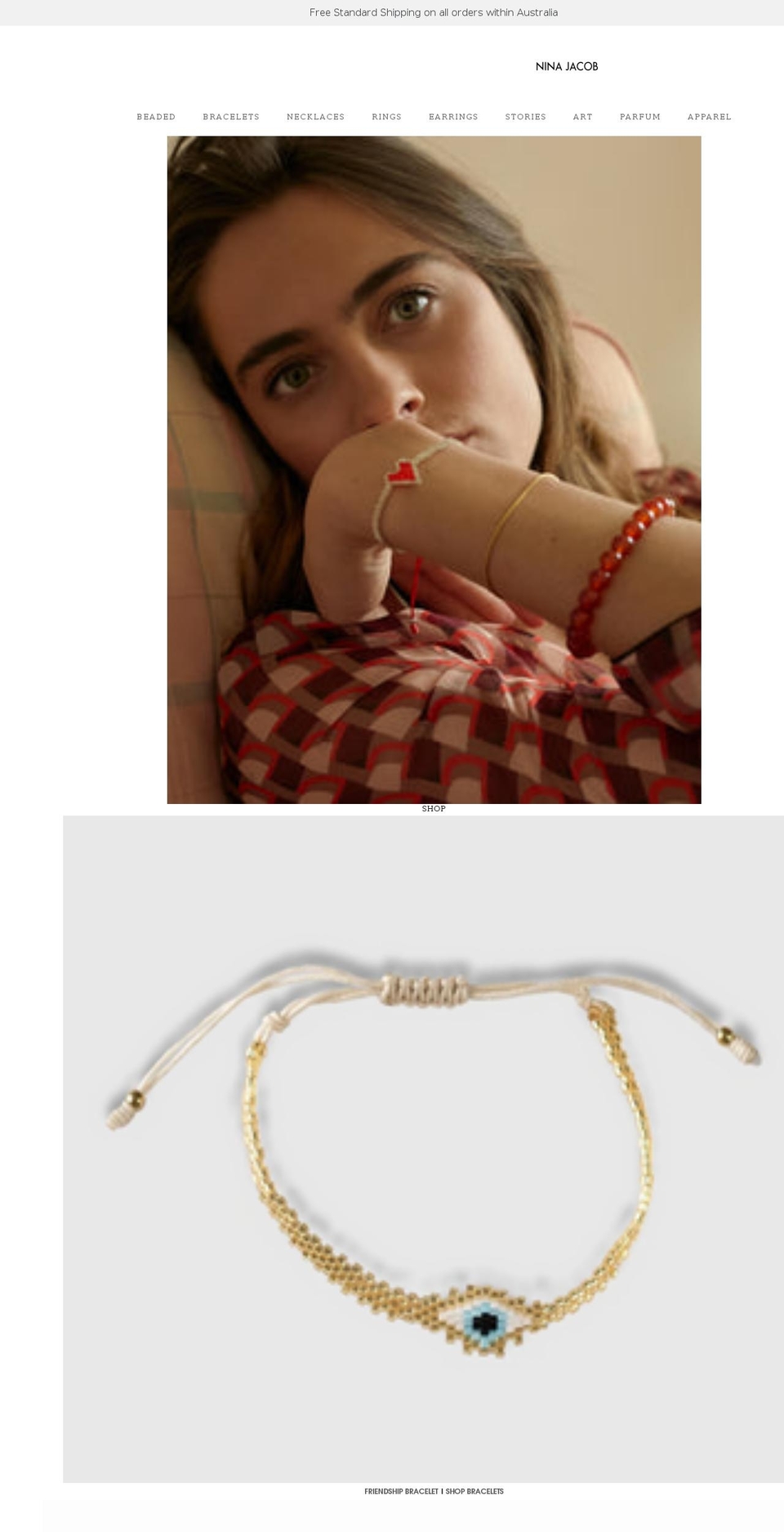 ninajacob.com.au shopify website screenshot