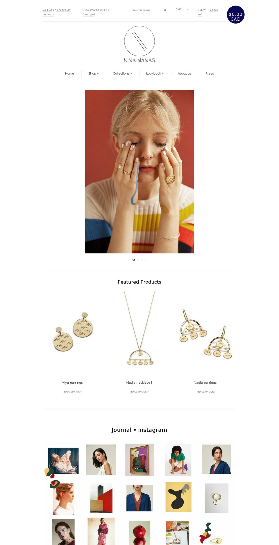 ninananas.com — Shopify storefront screenshot