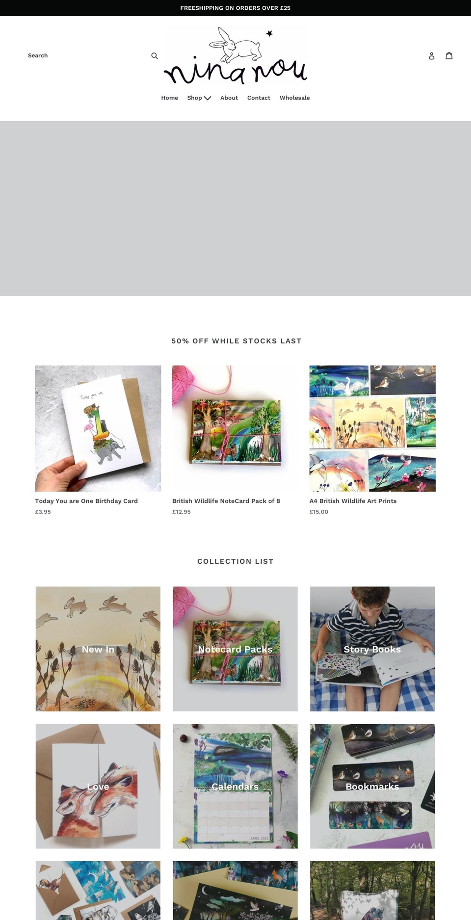ninanou.co.uk shopify website screenshot