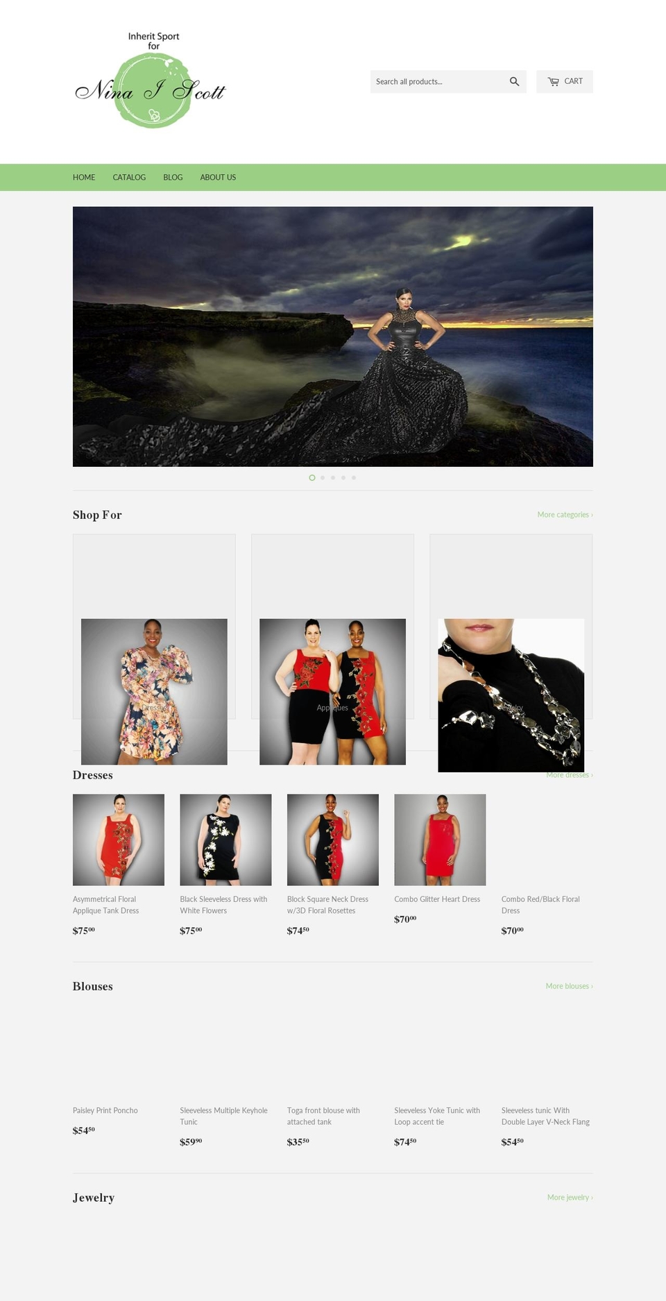 ninascott.store shopify website screenshot