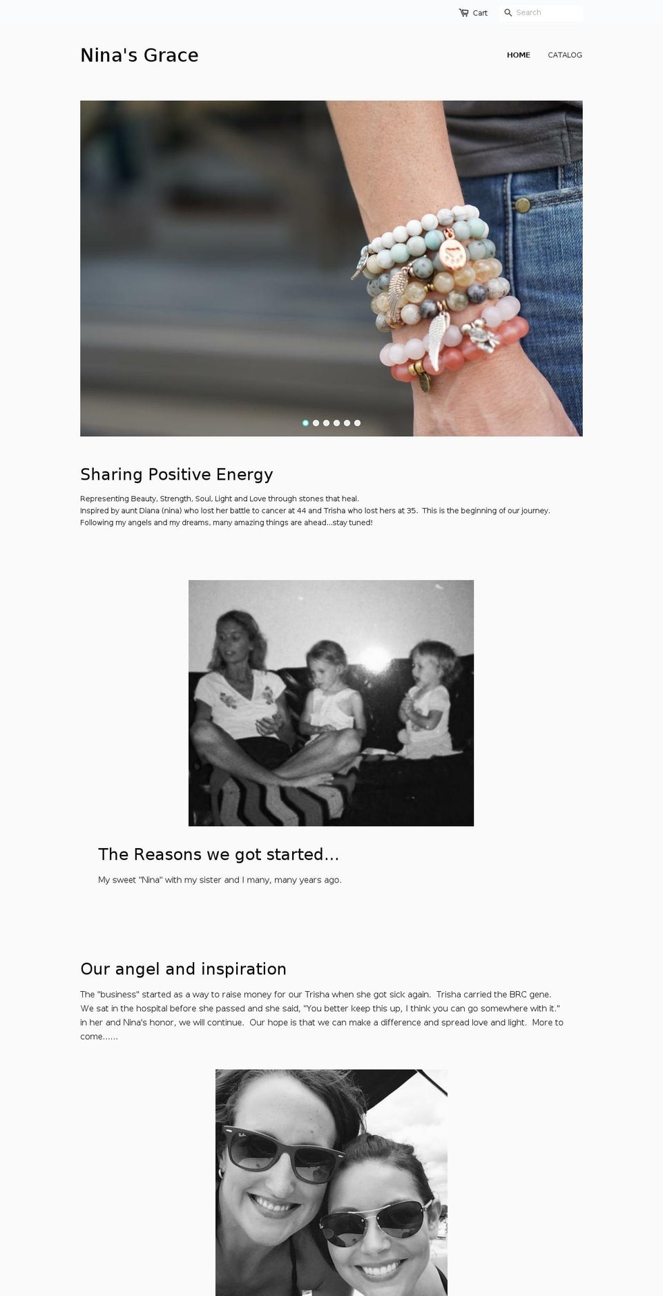ninasgrace.com — Shopify storefront screenshot