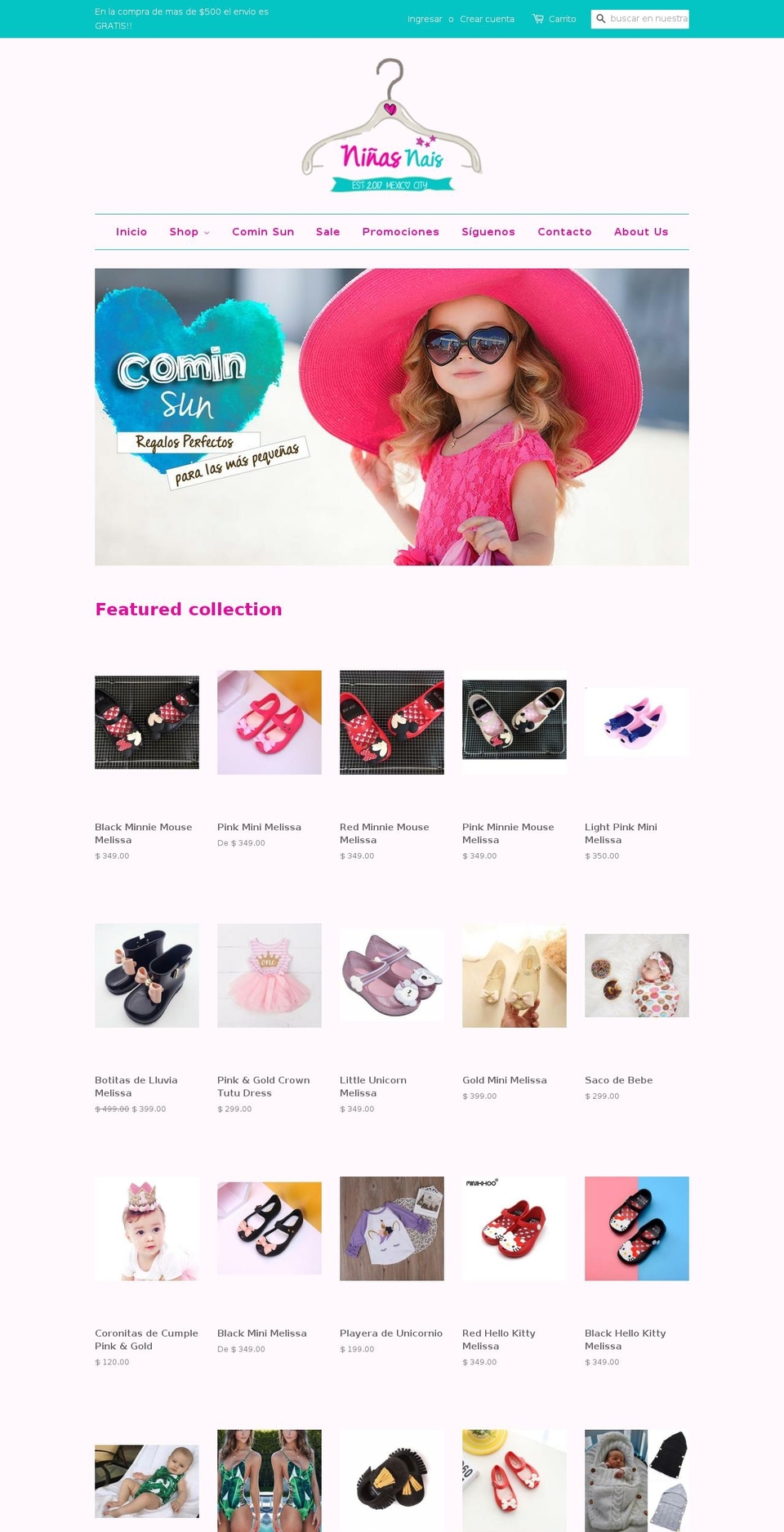 ninasnais.com — Shopify storefront screenshot
