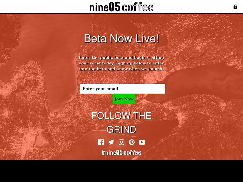 nine05coffee.com — Shopify storefront screenshot