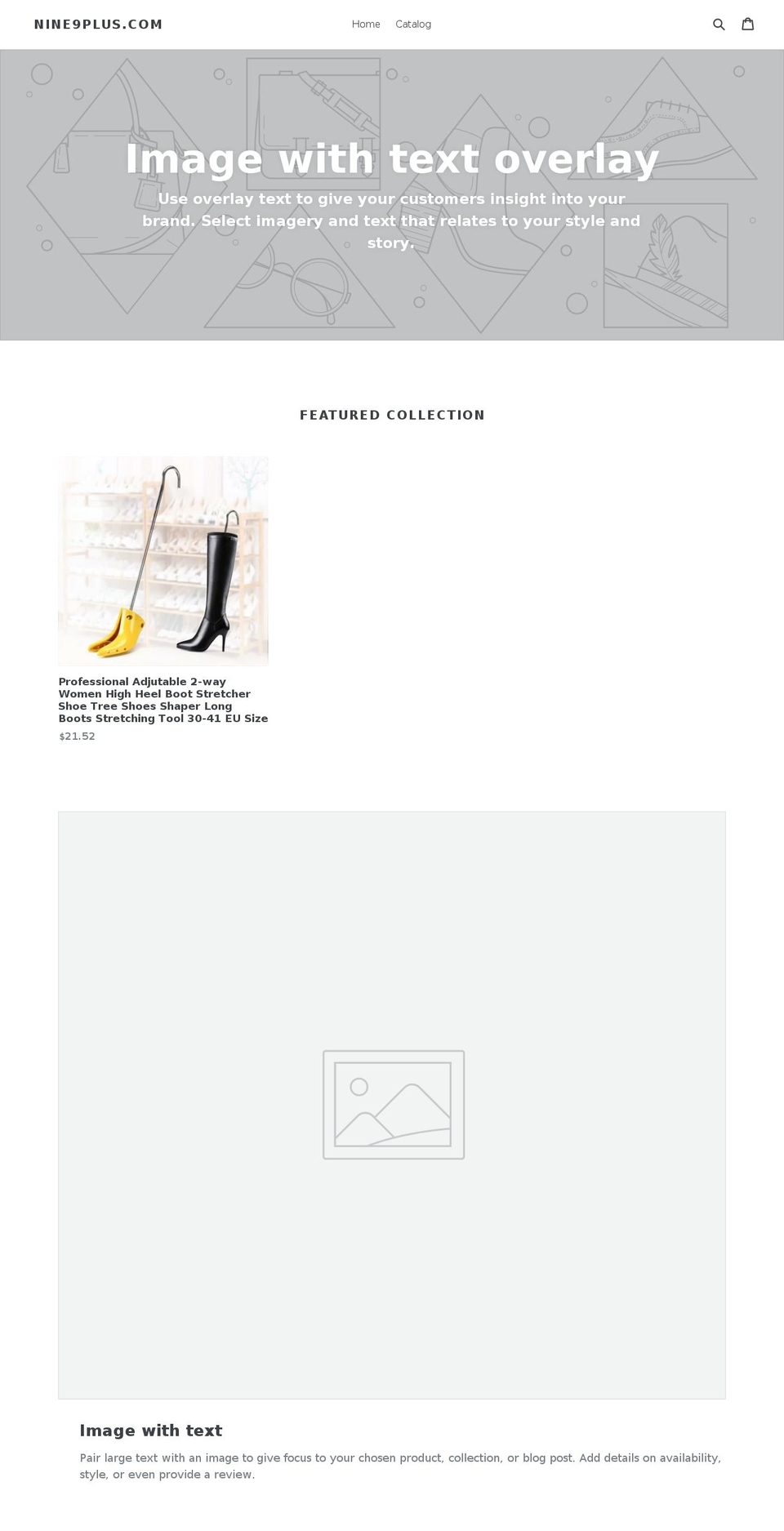 nine9plus.com — Shopify storefront screenshot