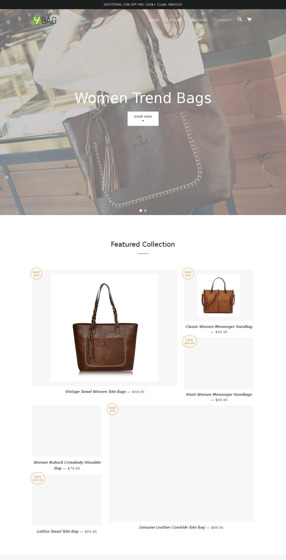 ninebag.com — Shopify storefront screenshot