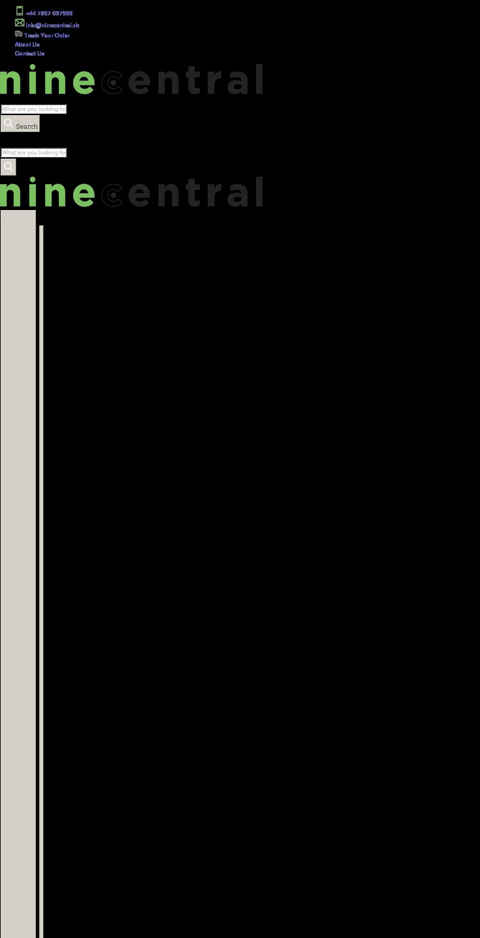 ninecentral.uk shopify website screenshot
