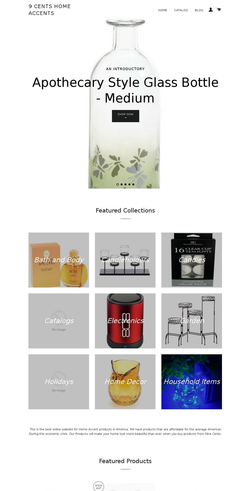 ninecentss.com shopify website screenshot