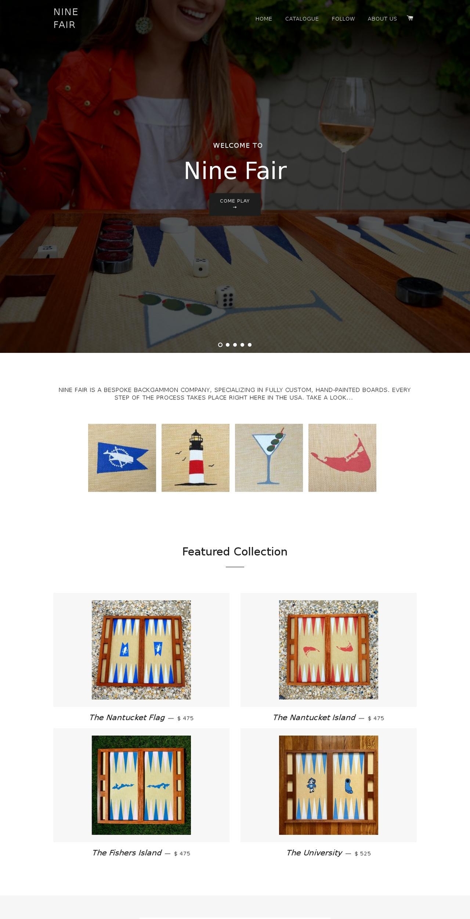 ninefair.com shopify website screenshot