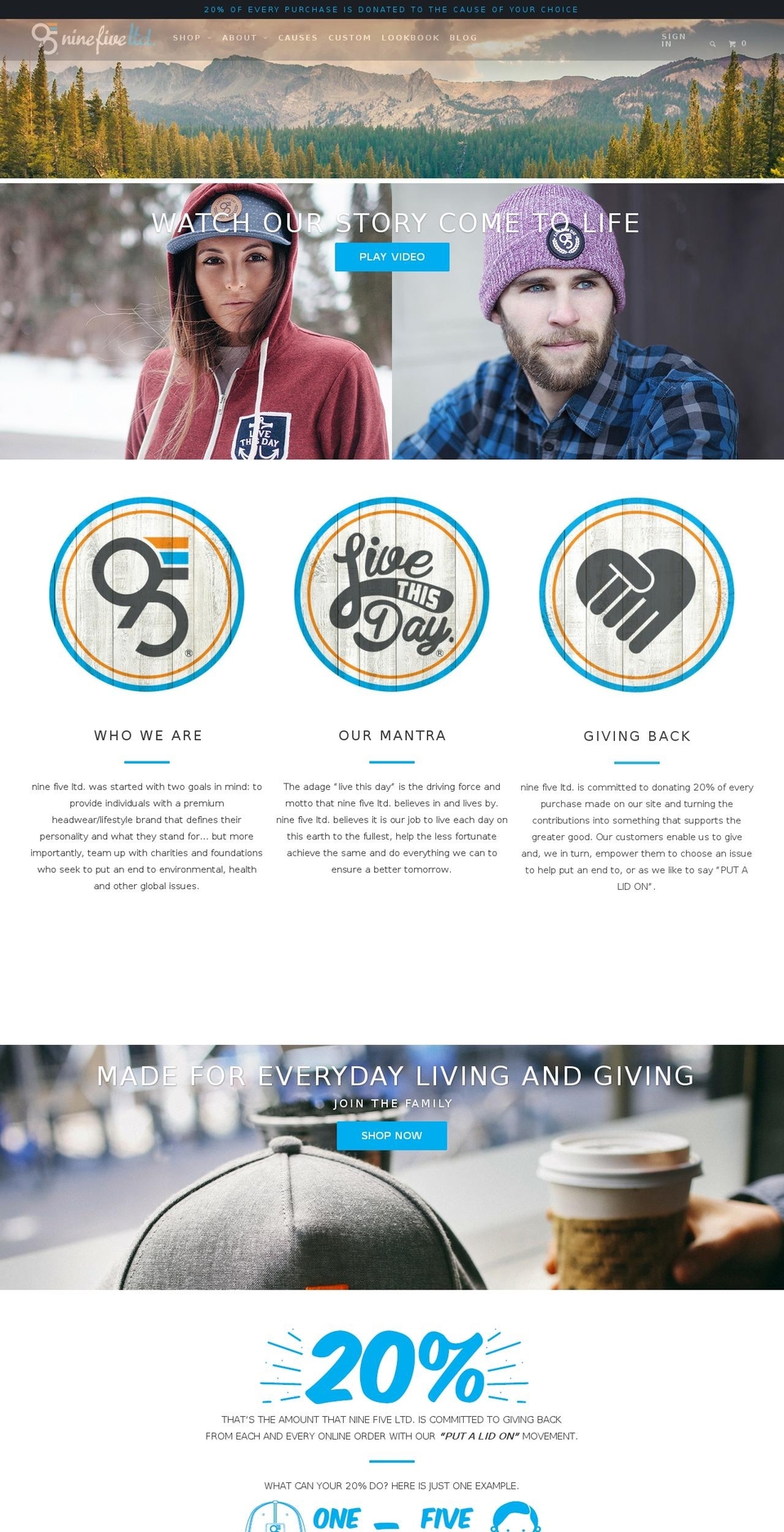 ninefiveltd.com shopify website screenshot