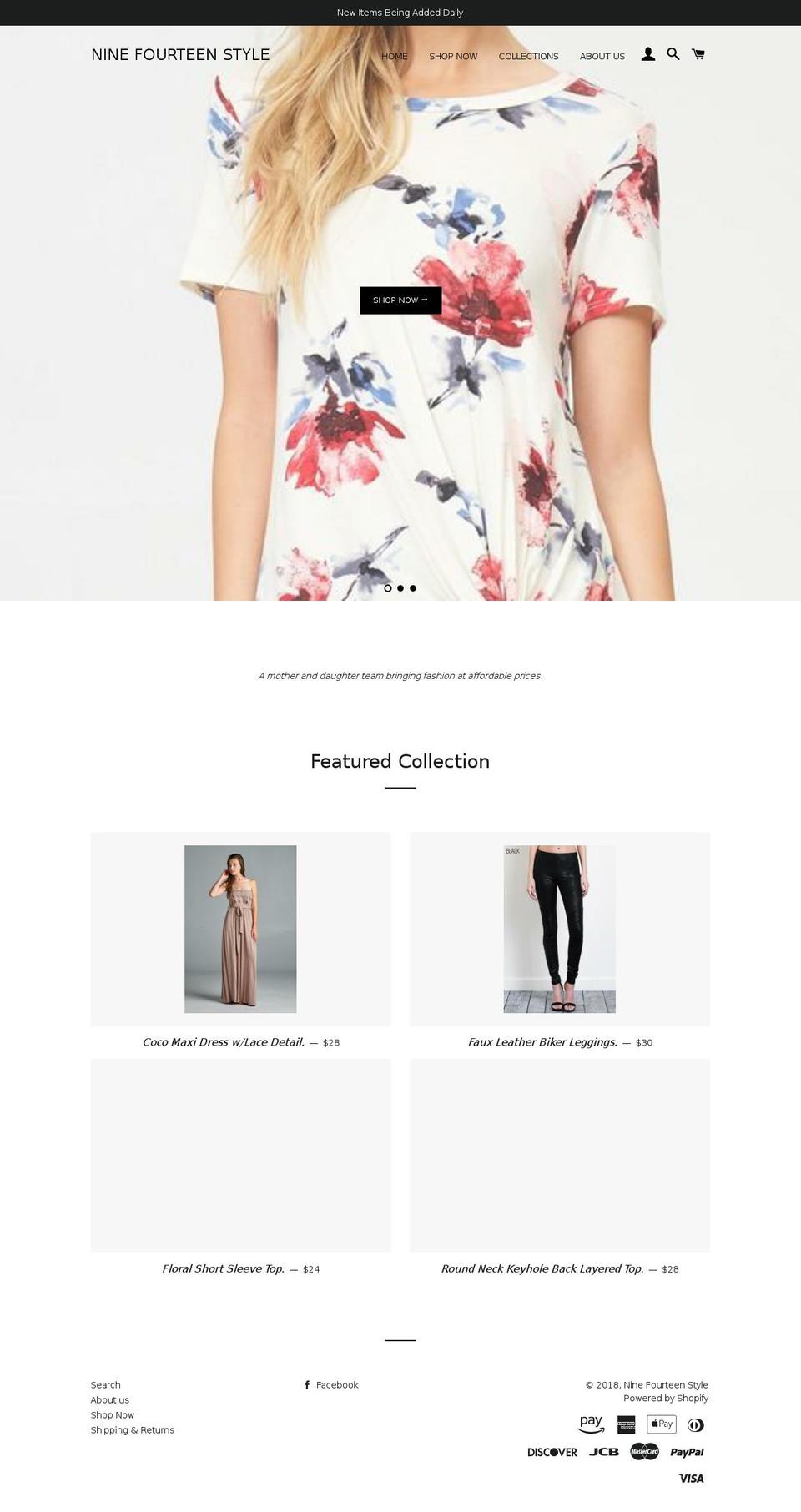 ninefourteenstyle.com shopify website screenshot