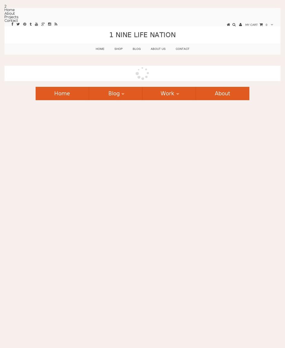 ninelifenation.com shopify website screenshot