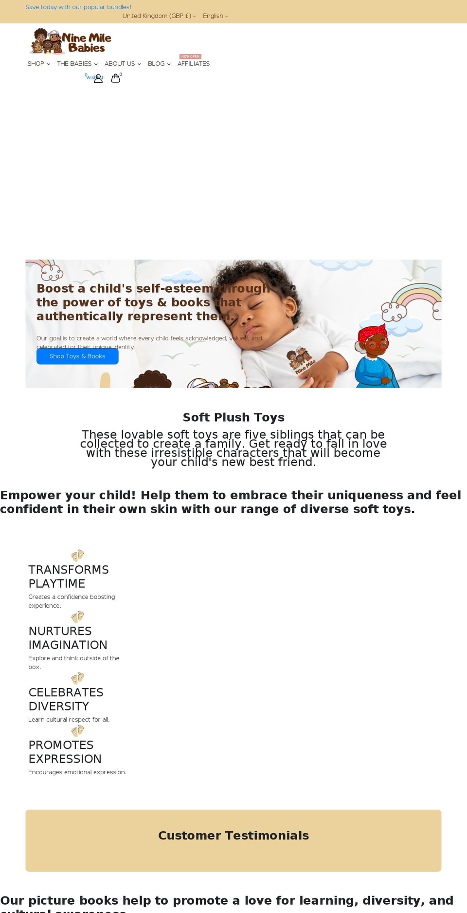 ninemilebabies.com shopify website screenshot