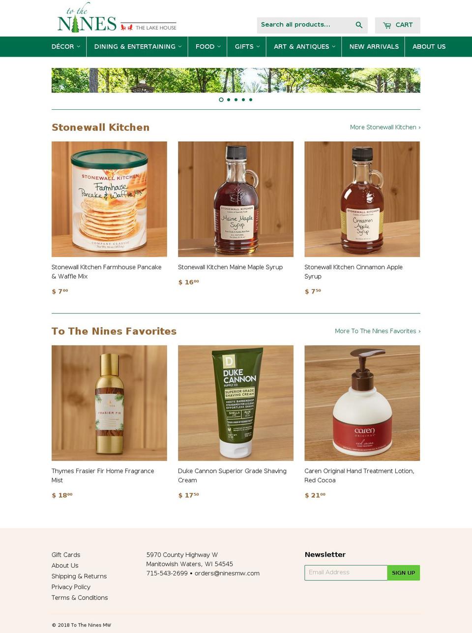 nines-mw.com — Shopify storefront screenshot