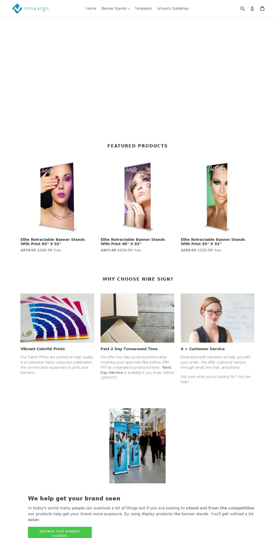 ninesign.com — Shopify storefront screenshot