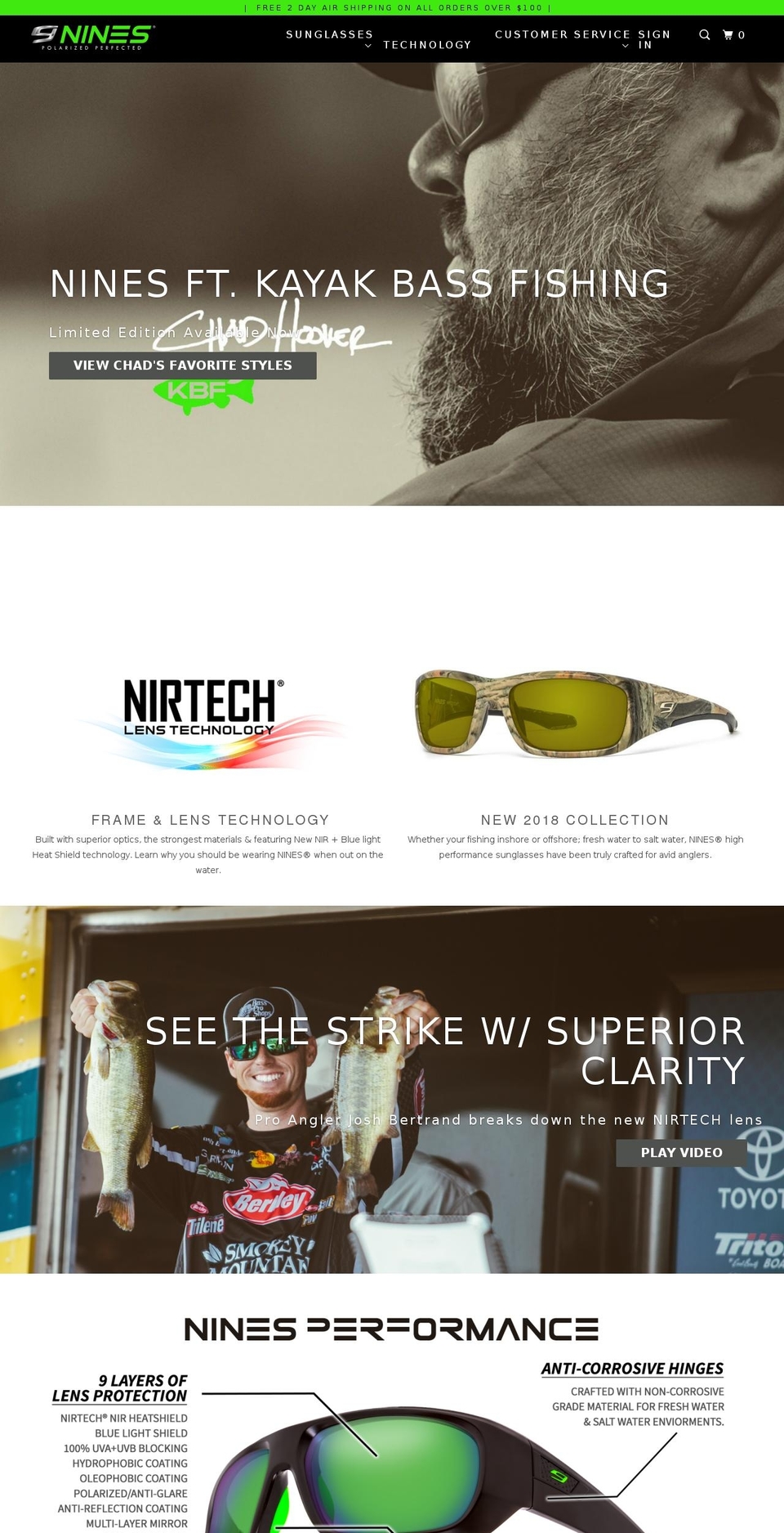 ninesoptic.com — Shopify storefront screenshot