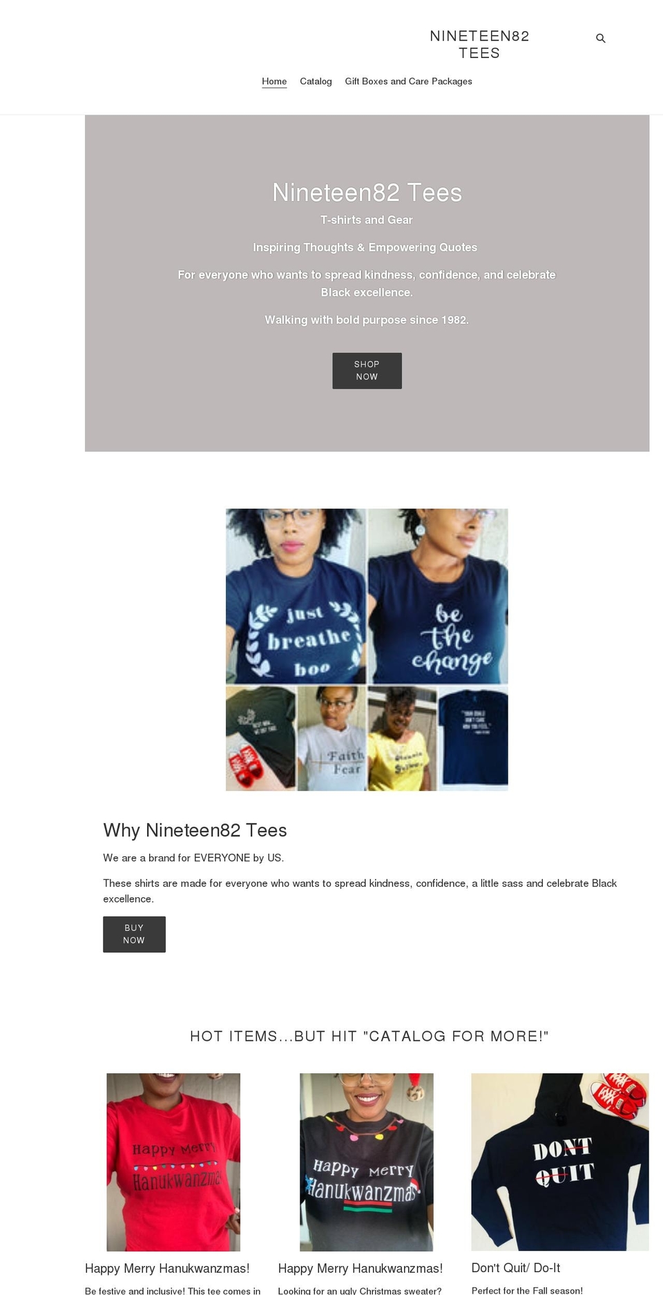 nineteen82tees.com shopify website screenshot