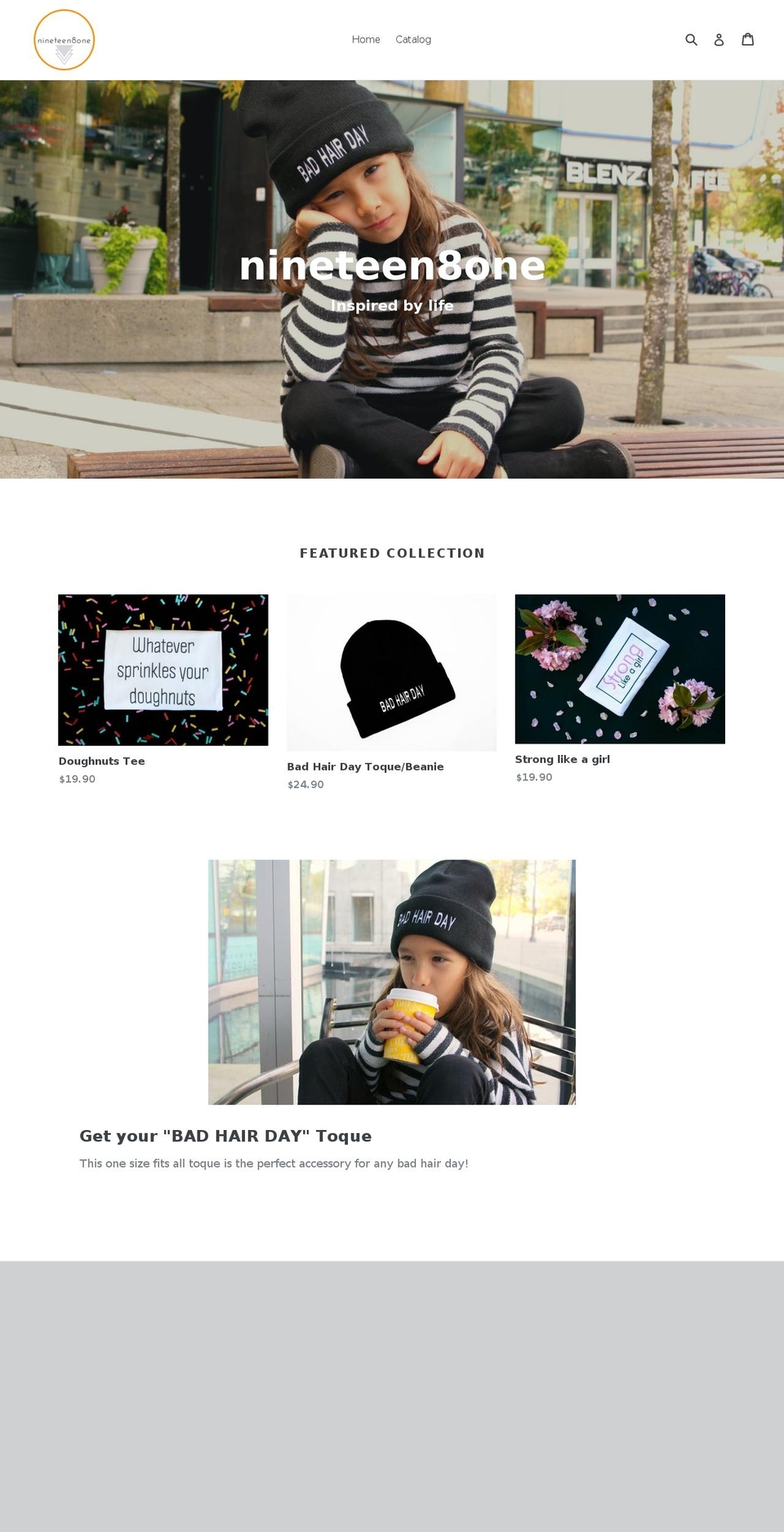 nineteen8one.com — Shopify storefront screenshot