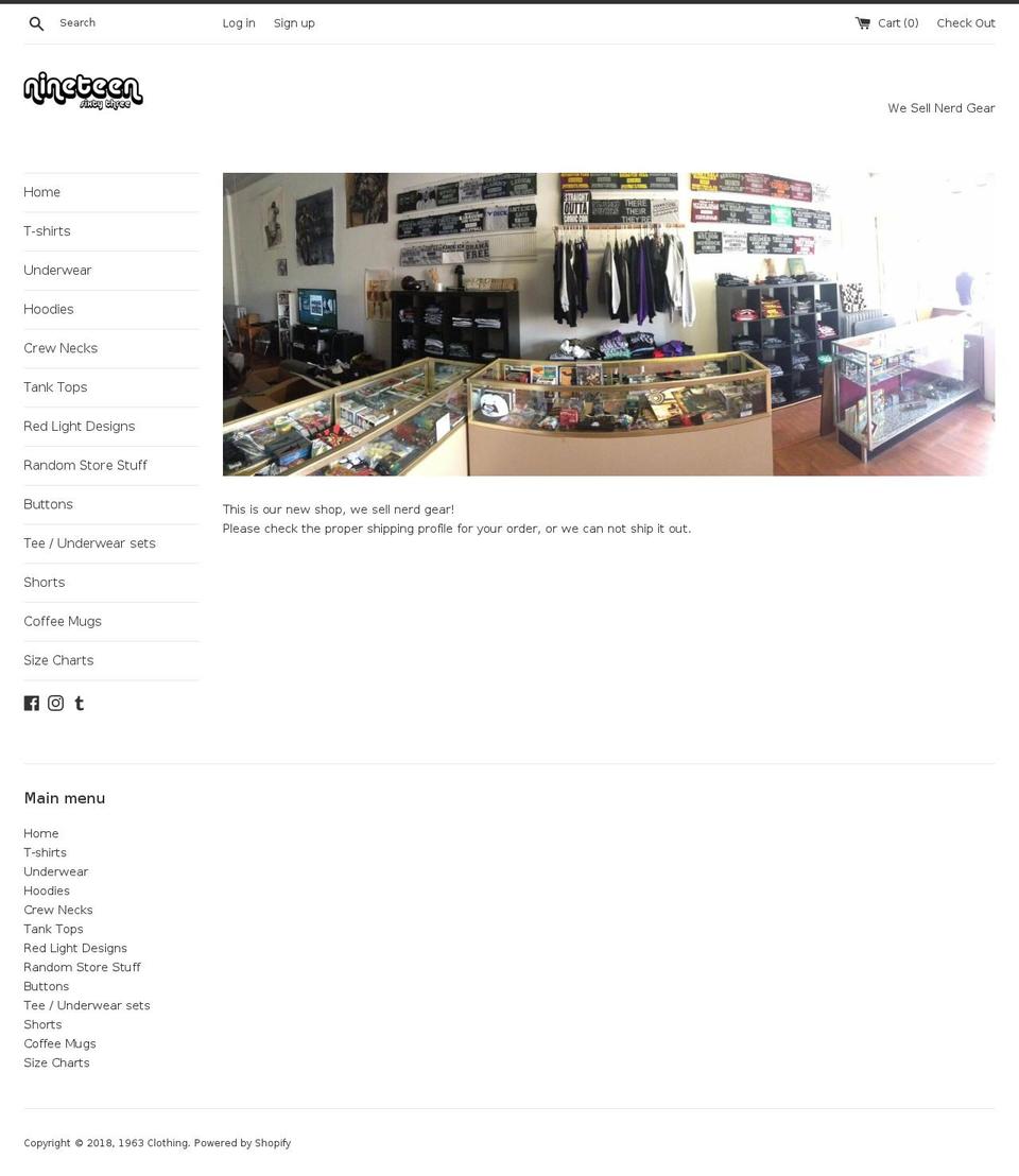 nineteensixtythree.com — Shopify storefront screenshot