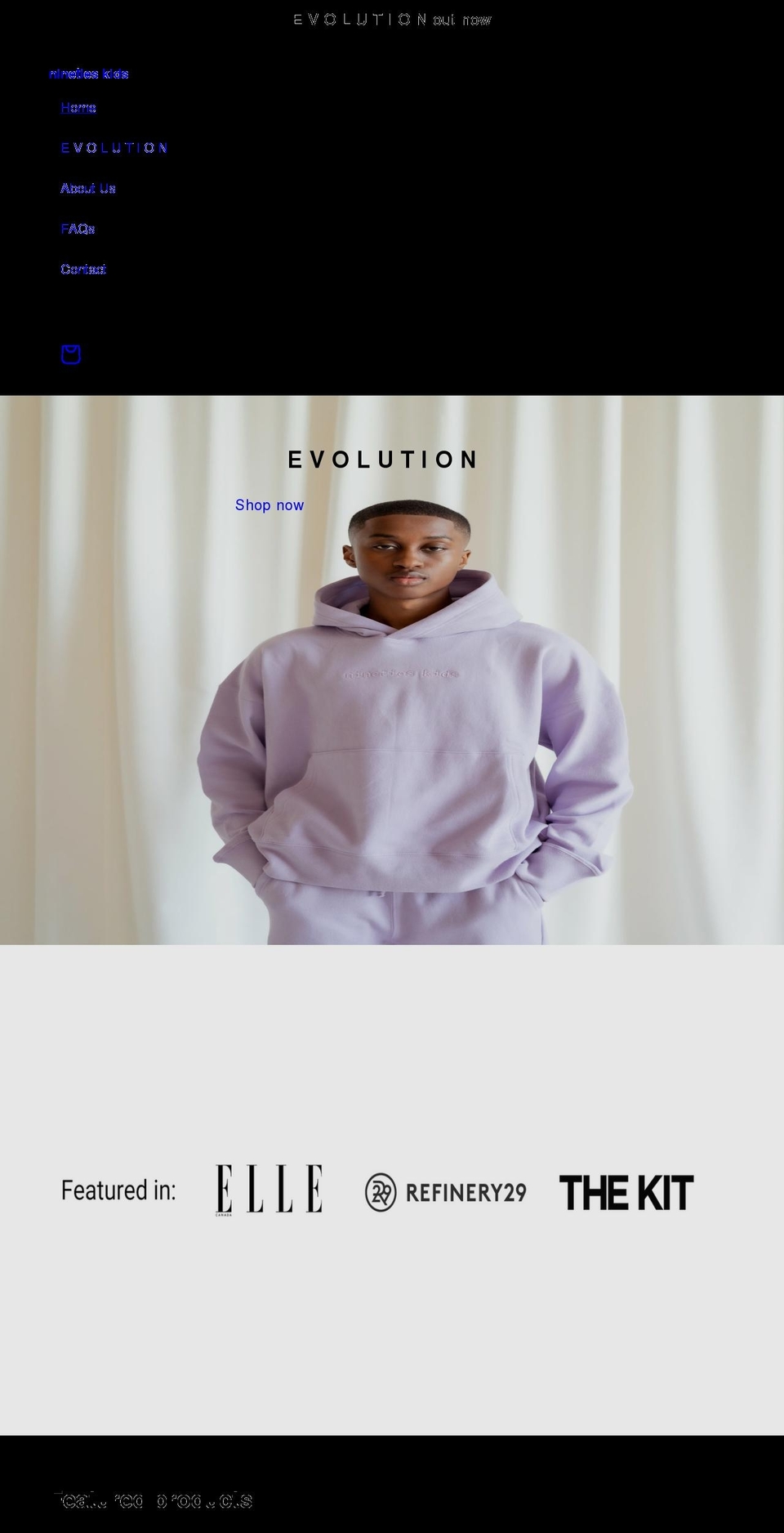 nineties-kids.com shopify website screenshot