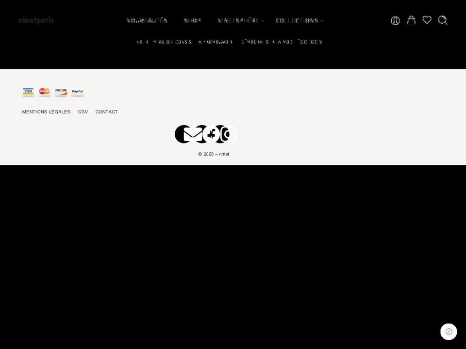 ninetparis.com shopify website screenshot