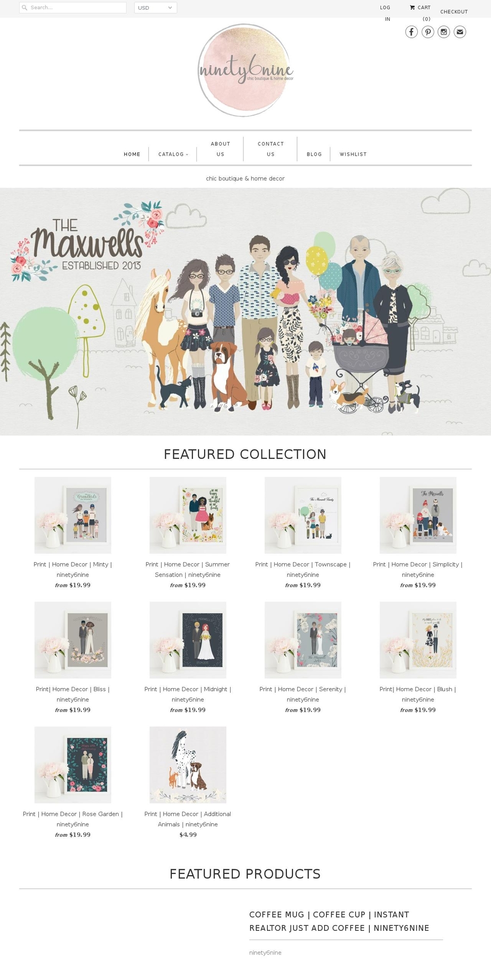 ninety6nine.com — Shopify storefront screenshot