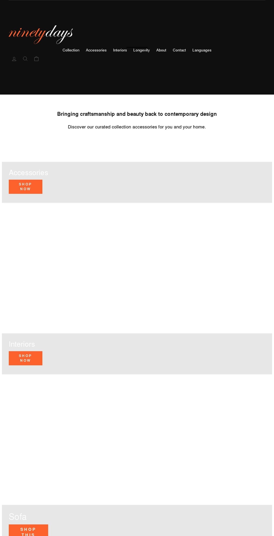 ninetydays-store.com shopify website screenshot