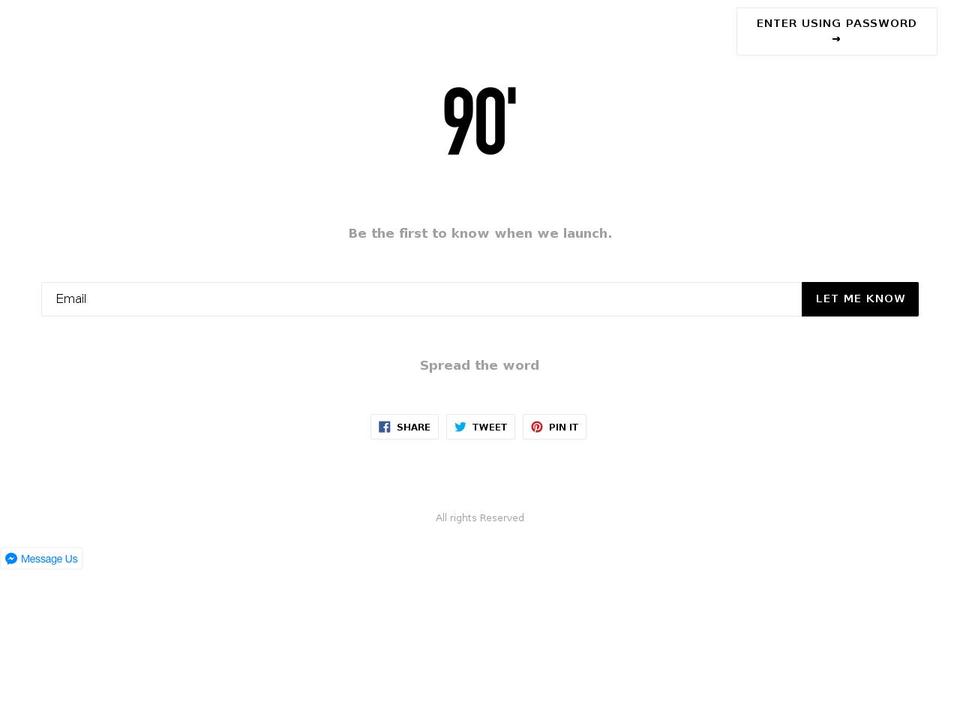 ninetymins.com — Shopify storefront screenshot