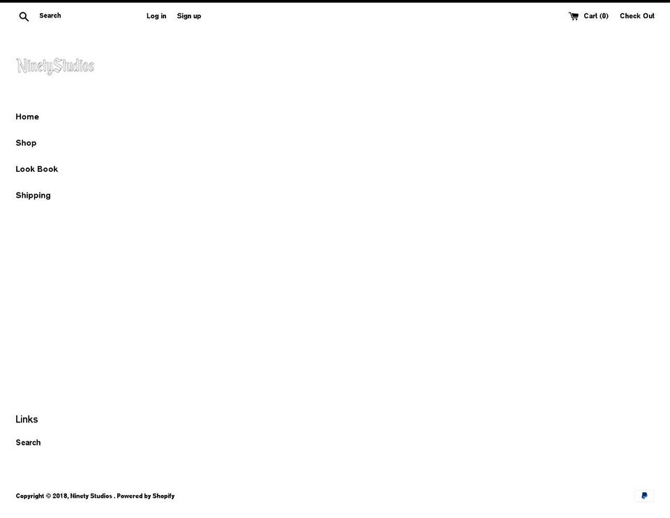 ninetystudios-us.com — Shopify storefront screenshot