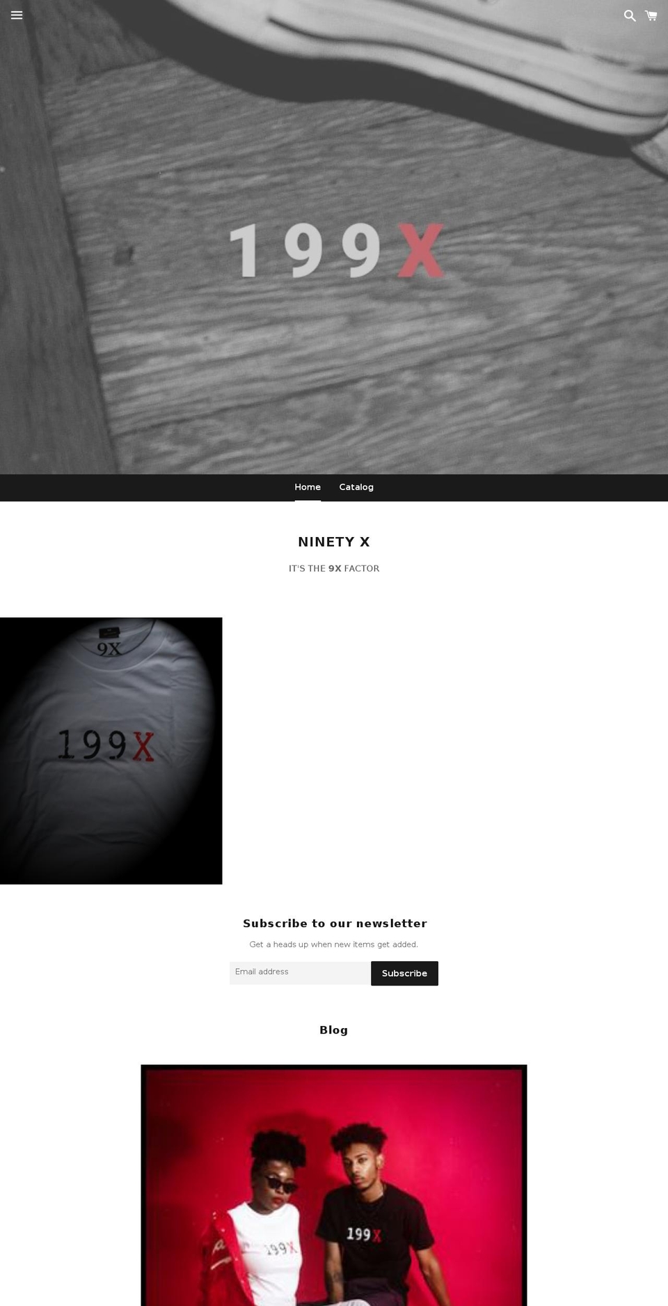 ninetyx.com — Shopify storefront screenshot