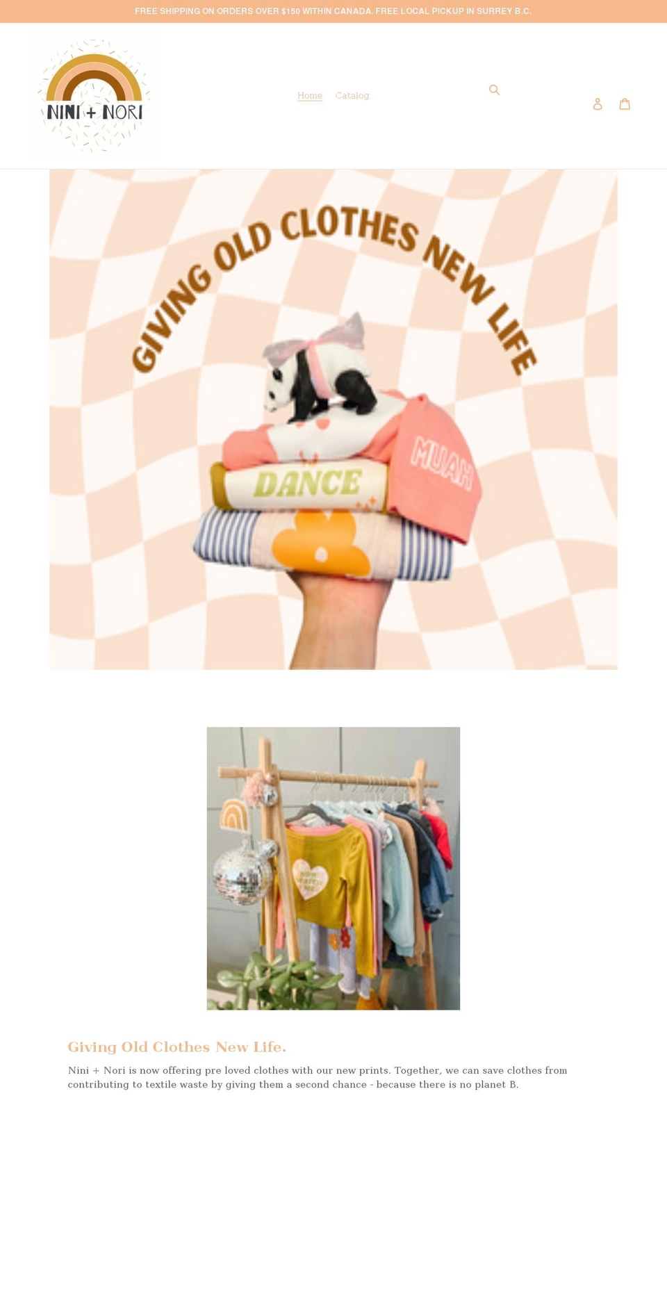 niniandnori.com shopify website screenshot