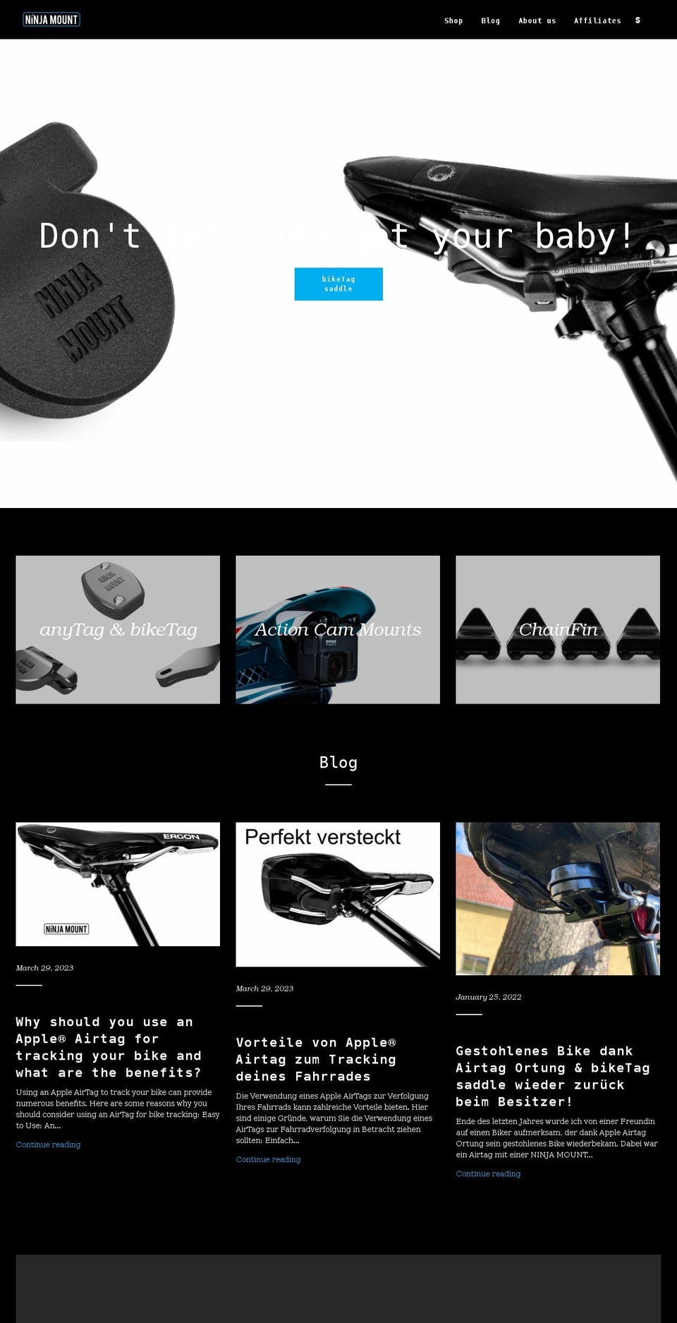 ninja-mount.com shopify website screenshot