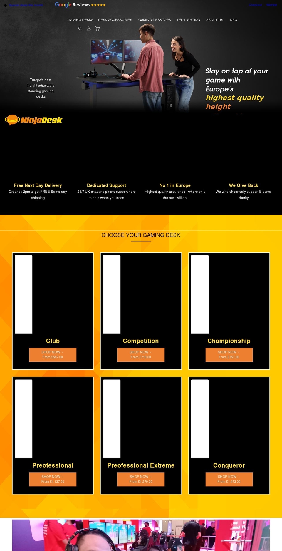 ninjadesk.com shopify website screenshot