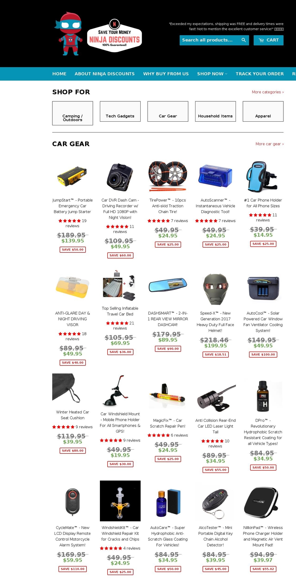 ninjadiscounts.com — Shopify storefront screenshot