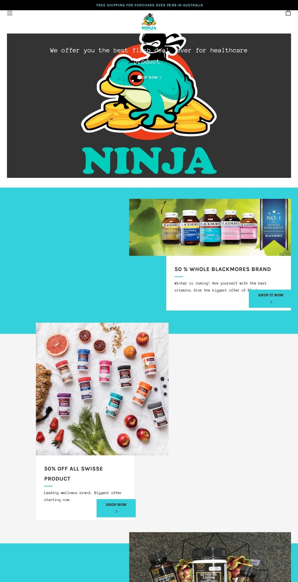 ninjaflashsale.com shopify website screenshot