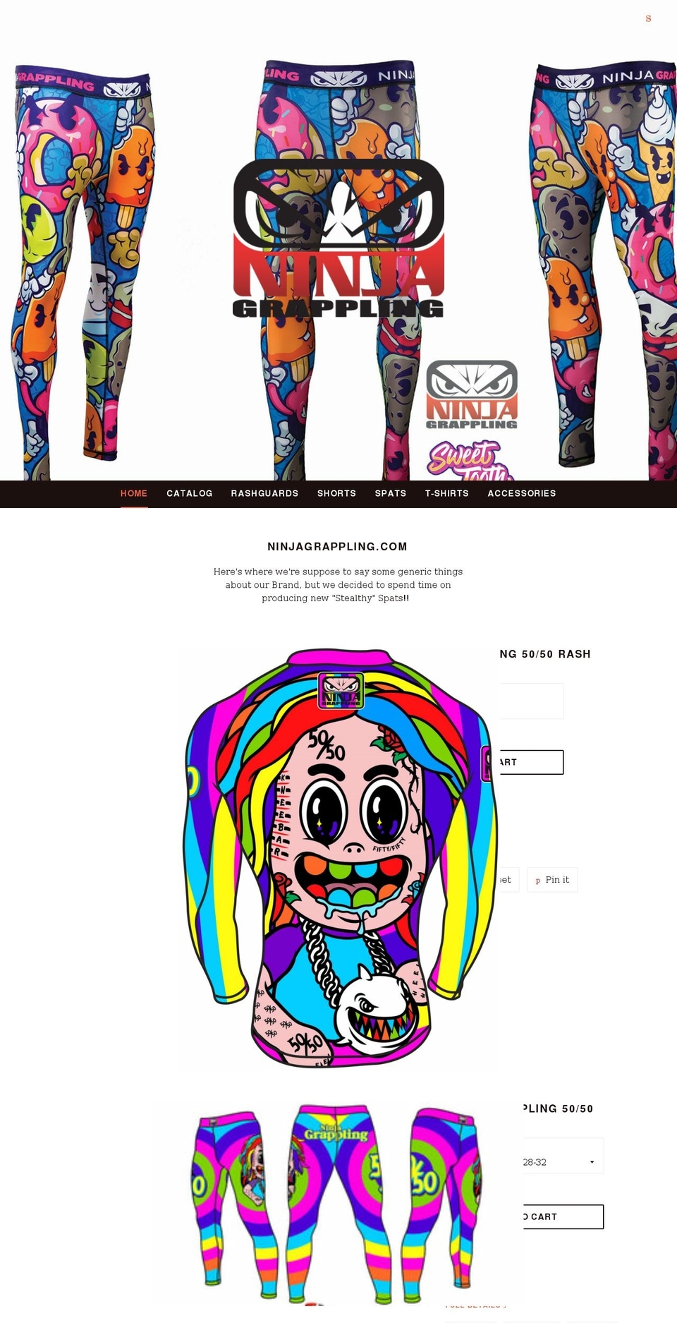 ninjagrappling.com shopify website screenshot
