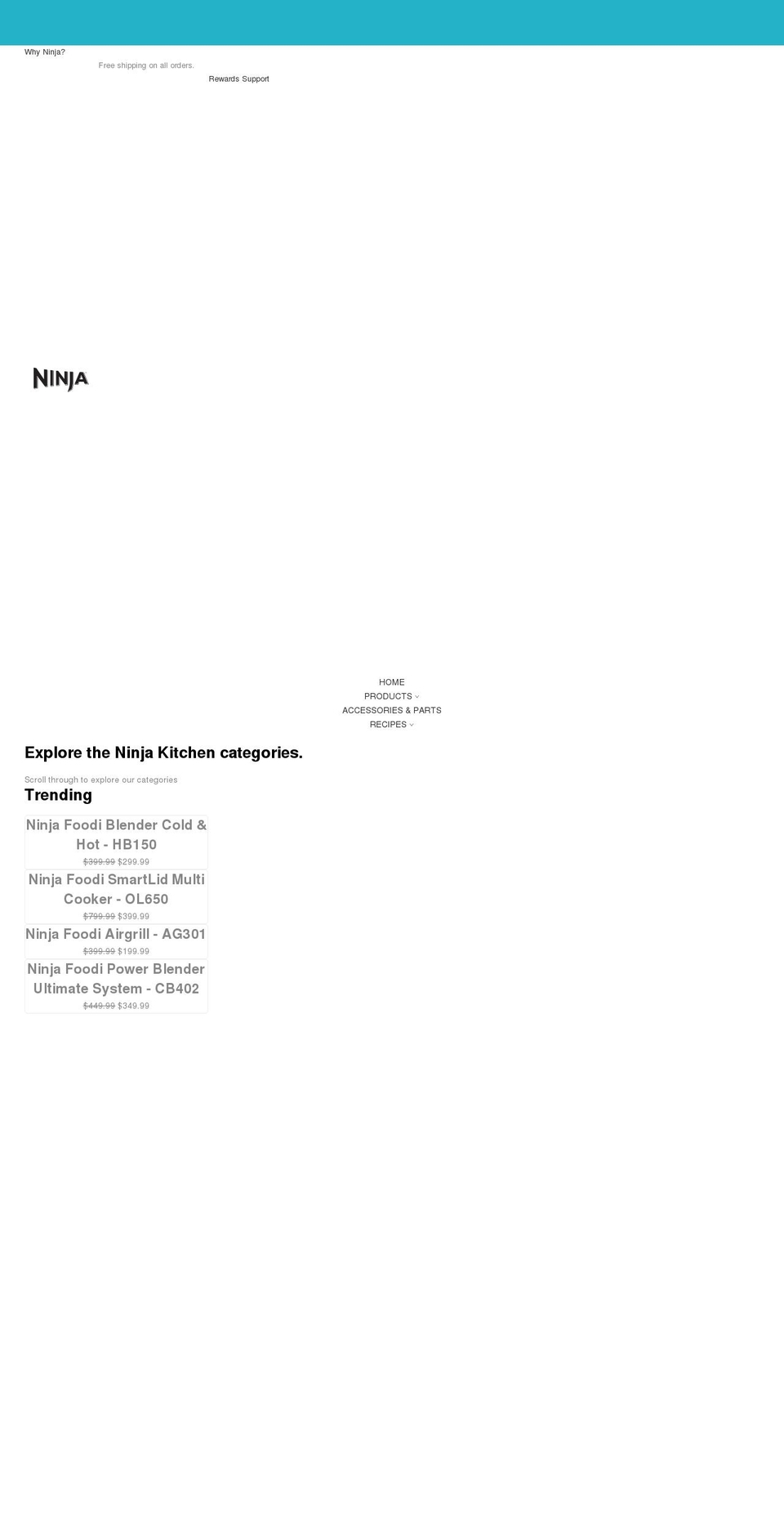 ninjakitchen.com.au shopify website screenshot