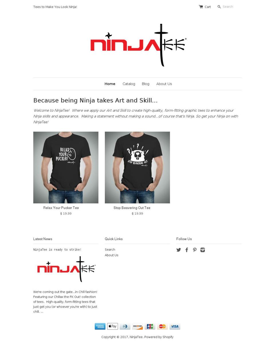 ninjatee.com shopify website screenshot