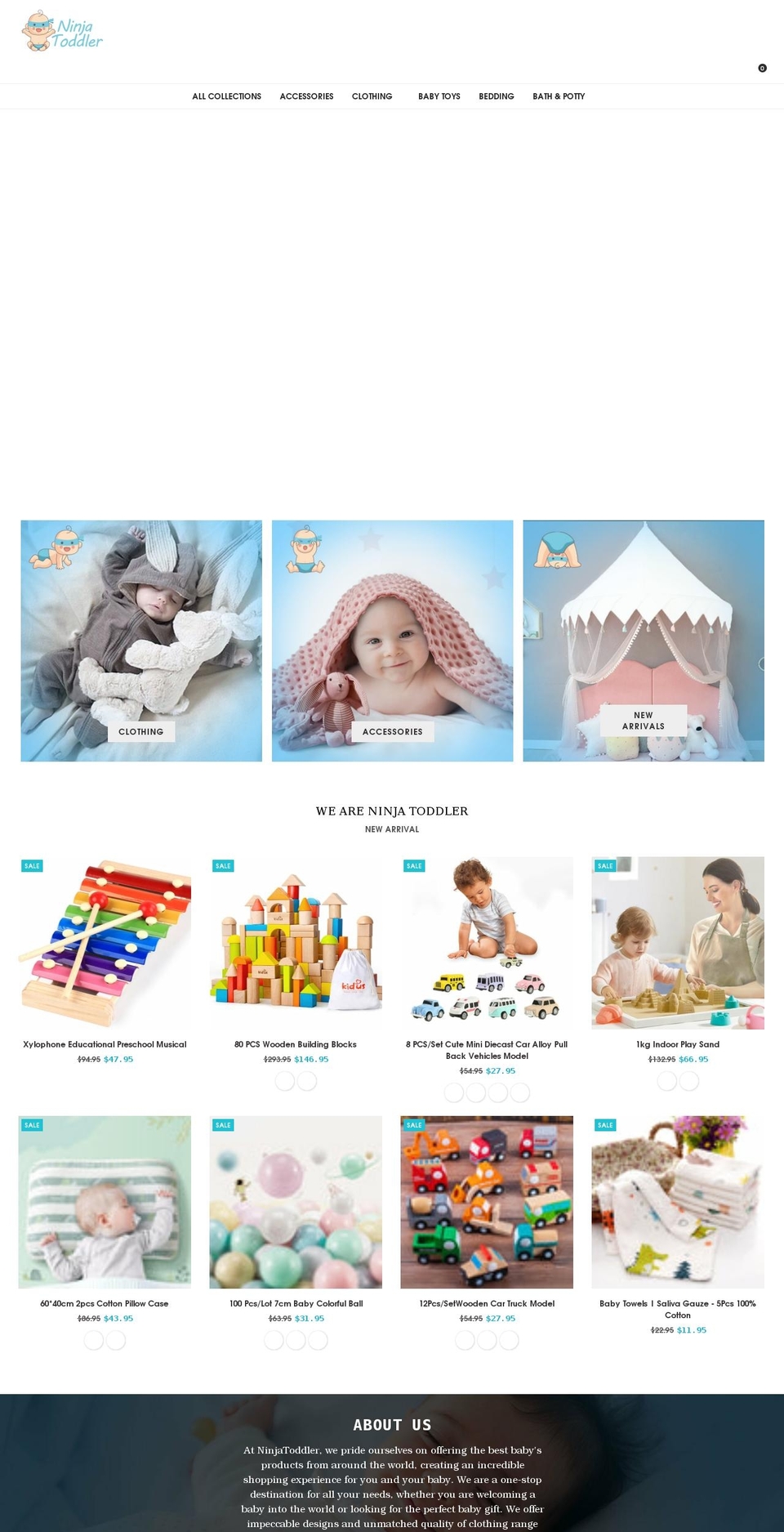 ninjatoddler.com shopify website screenshot