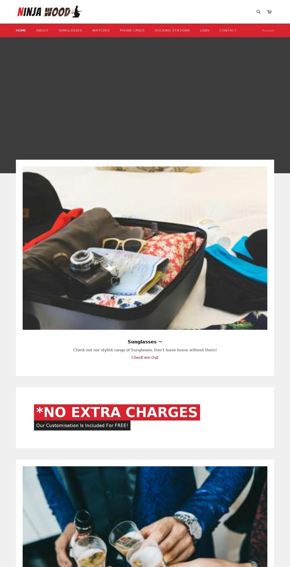 ninjawood.com shopify website screenshot