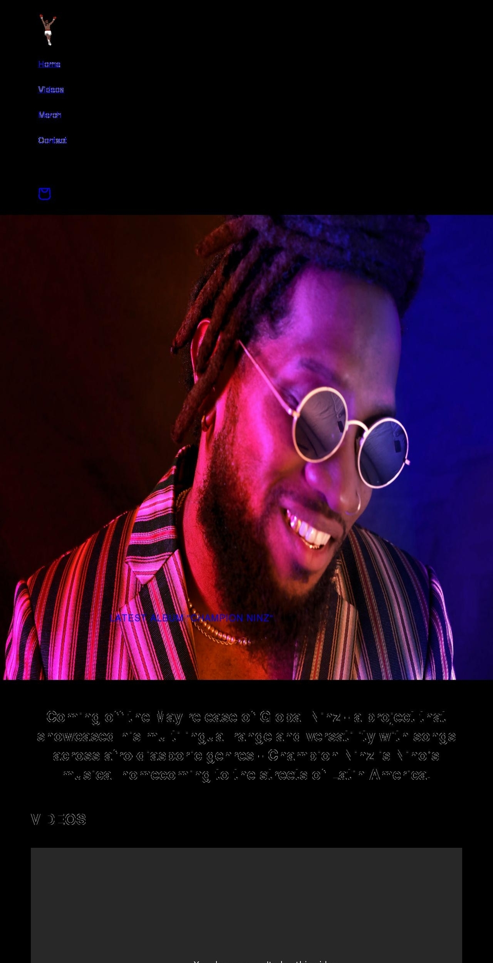ninoaugustine.com shopify website screenshot