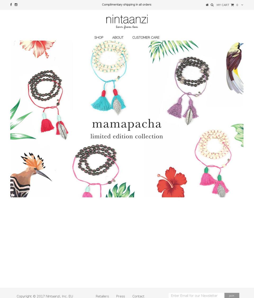 nintaanzi.com shopify website screenshot