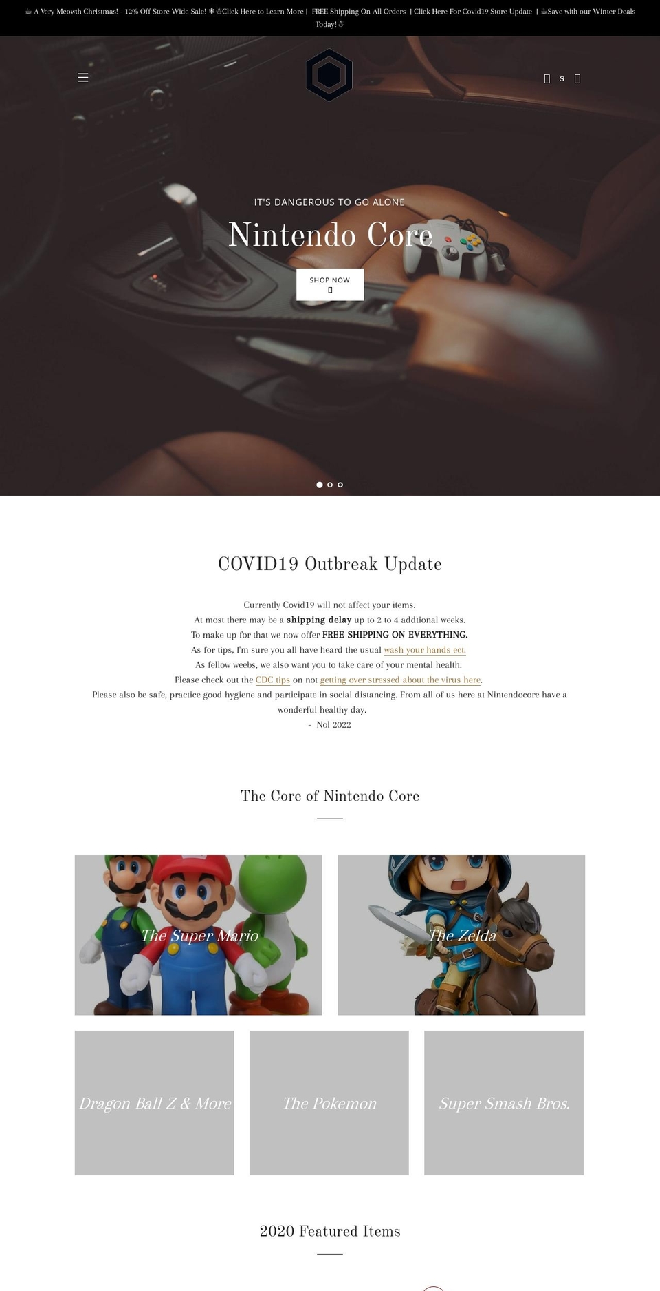 nintendocore.org shopify website screenshot