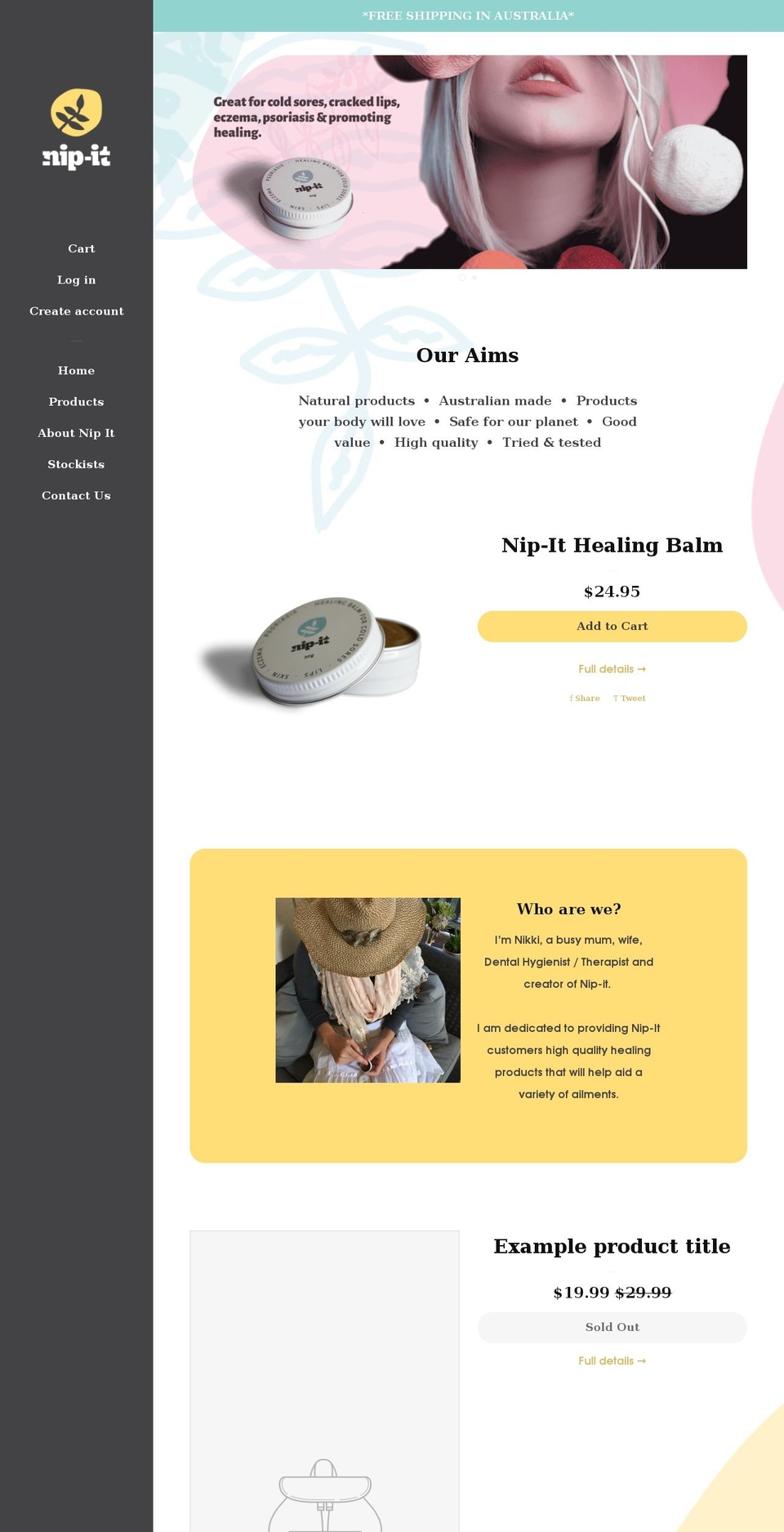 nip-it.com.au shopify website screenshot