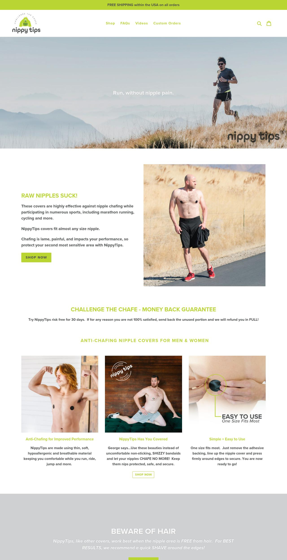 nippytips.com shopify website screenshot