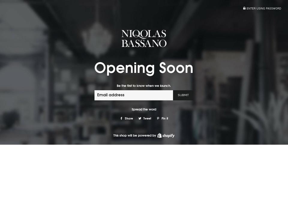 niqolasbassano.com — Shopify storefront screenshot